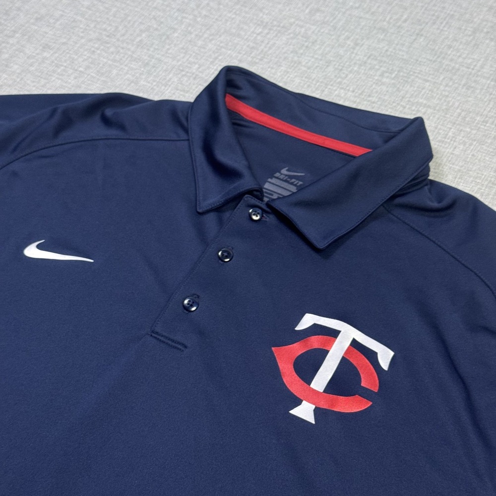 Nike Dri-Fit Minnesota Twins Shirt Mens XL Blue MLB Baseball Made In Indonesia